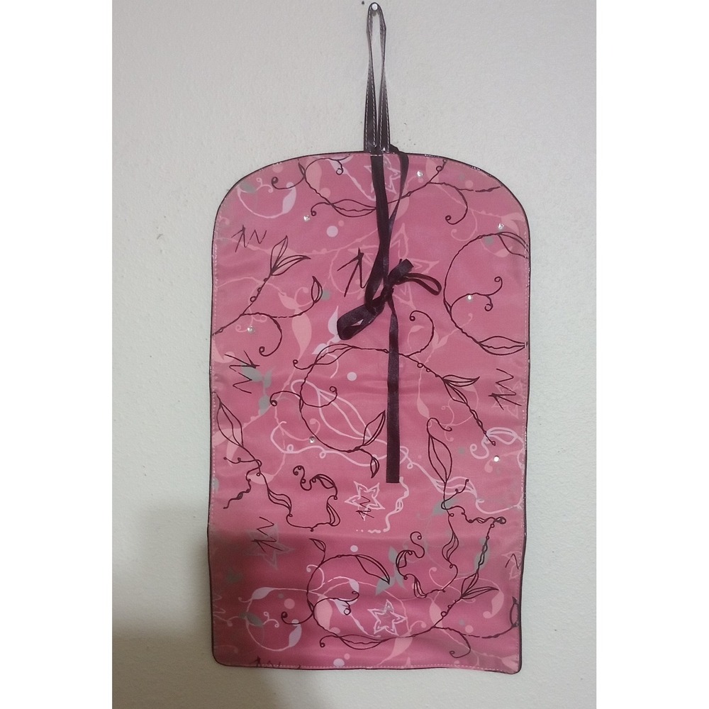 Mary Kay Pink Floral Roll Up Travel Cosmetic Bag Hanging Makeup Organizer